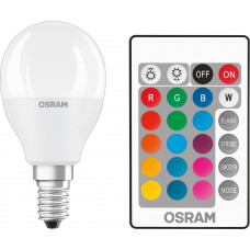 Lamp LED OSRAM LED STAR E14 5.5-40W 2700K+RGB 220V P45 remote control panel