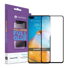 Защитное стекло MakeFuture для Huawei P40 Full Cover Full Glue