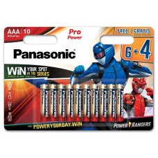 Батарейка Panasonic Pro POWER AAA 10 шт. Power Rangers (LR03XEG/10B4FPR)