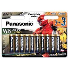 Батарейка Panasonic EVERYDAY POWER AA 10 шт. Power Rangers (LR6REE/10B3FPR)