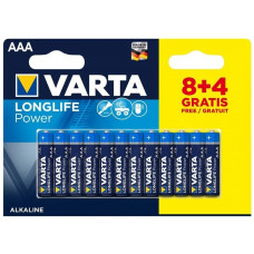 Батарейка VARTA LONGLIFE POWER AAA BLI 12 (8+4) ALKALINE