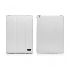 i-Carer cover for the Ultra thin genuine leather series White iPad Air / iPad 2017/2018 tablet