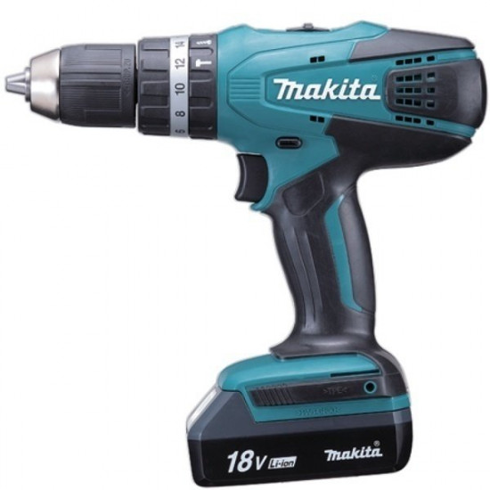 Cordless Makita HP457DWE shock screwdriver