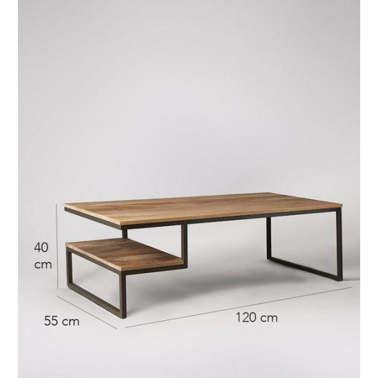 Coffee table GoodsMetall in Loft style 1200x550x400 mm (ZhS452)