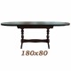 Dining folding oval table 140x80 cm Skif ST-22 walnut