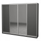 Four-door wardrobe ROKO 238.4x242x45 cm chipboard + Mirror Gray (20200027288)