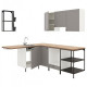 Cutout kitchen IKEA ENHET 228.5x63.5x222 cm anthracite/gray (093.379.98)