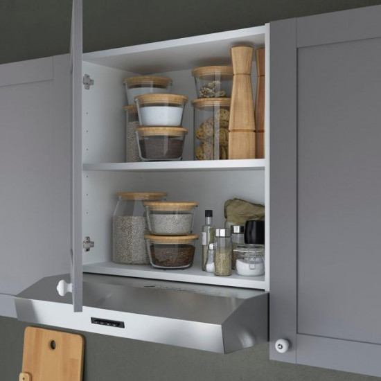 Cutout kitchen IKEA ENHET 228.5x63.5x222 cm anthracite/gray (093.379.98)