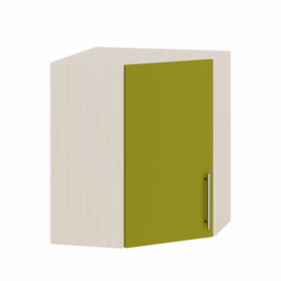 Kitchen Modern module Top Corner B17-600 Olive Gloss - Milk Oak 60x60x72 cm