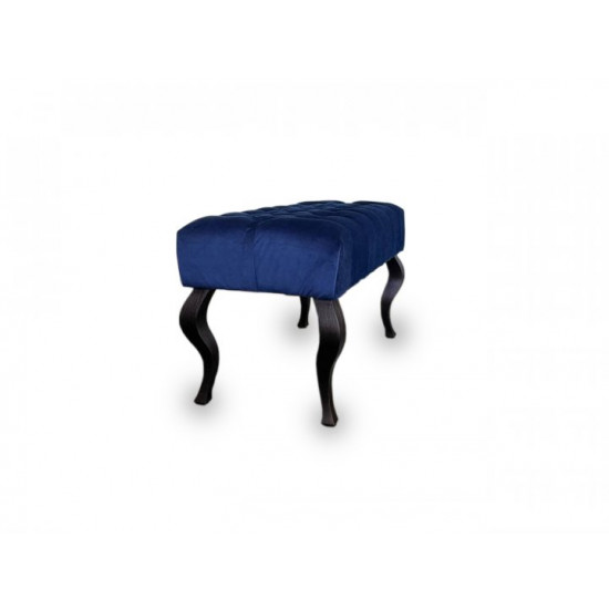 Bench ottoman Loter Boni-S 72x37 blue with black legs