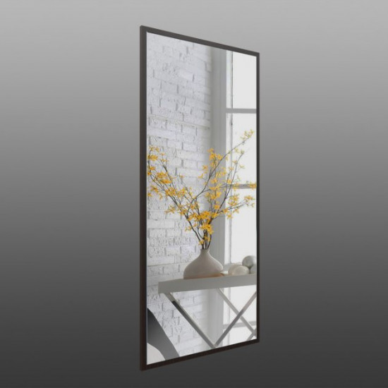 Full-length wall mirror 130 x 60 cm based on laminated chipboard (ZR6 wenge)