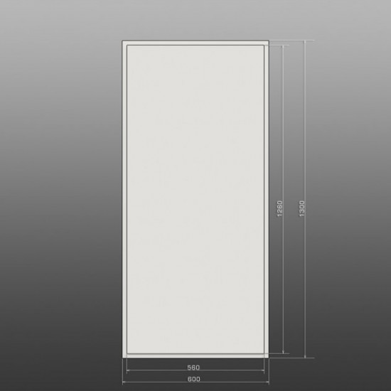 Full-length wall mirror 130 x 60 cm based on laminated chipboard (ZR6 wenge)