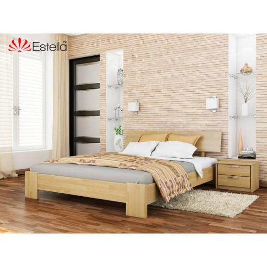 Double bed 160x190 wooden Estella Titan Beech (Shchit-102) L4