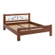 Bed Camelia Jasmine made of solid beech 160x200 walnut