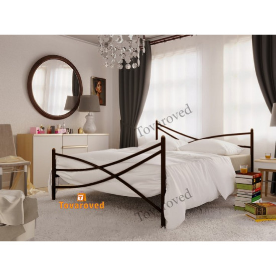 Metal double bed 180x190 Metakam Liana-2 Brown