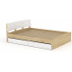 Bed 140x200 cm Companit Bed Modern 140 + 4 drawers Oak combi