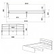 Bed 140x200 cm Companit Bed Modern 140 + 4 drawers Oak combi