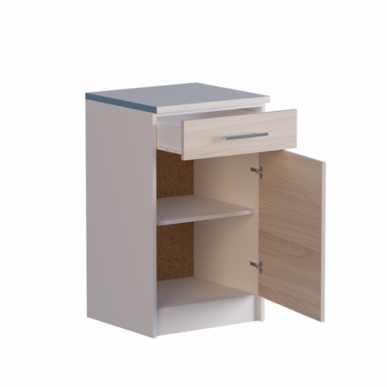 Kitchen module Eco Bottom drawer 500 with tabletop Ash Shimo Light 50x46x85 cm