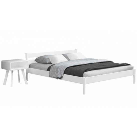 Wooden bed Nota Bene 160x200 cm White