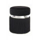 Fringed Pouf Kayoom Rebecca 225 Black Round (J7T85-BLK)