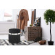 Fringed Pouf Kayoom Rebecca 225 Black Round (J7T85-BLK)