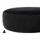 Fringed Pouf Kayoom Rebecca 225 Black Round (J7T85-BLK)