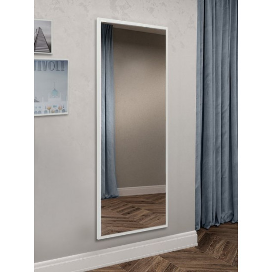 Full-length wall mirror 130 x 60 cm based on laminated chipboard (ZR6 white)