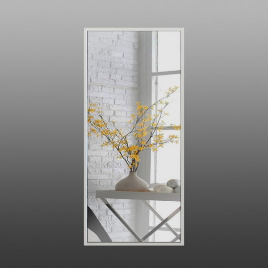 Full-length wall mirror 130 x 60 cm based on laminated chipboard (ZR6 white)