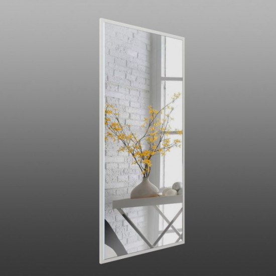 Full-length wall mirror 130 x 60 cm based on laminated chipboard (ZR6 white)