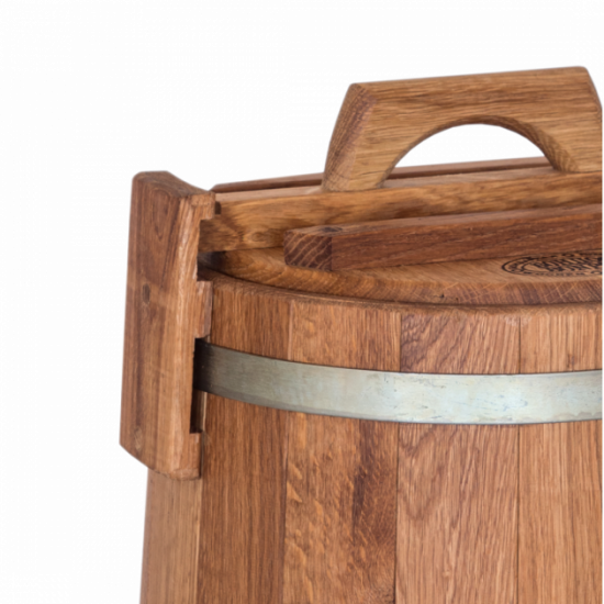 Oak tub for pickles 15 l BonPos (galvanized hoop) - (KDOTS15)