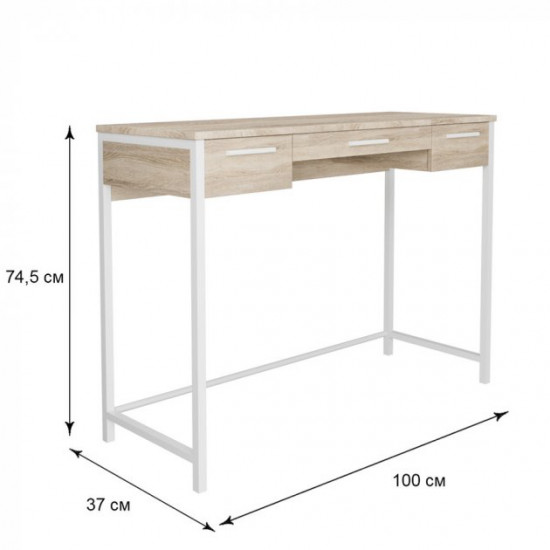 Dressing table Fenster Vegas White chipboard sonoma oak