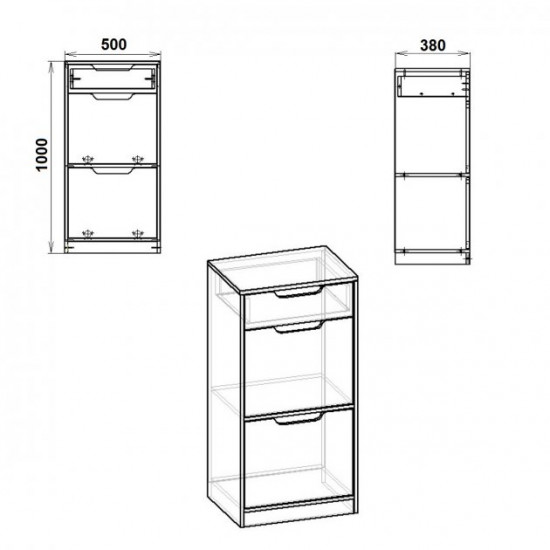 Shoe cabinet Companit TO-11 wenge