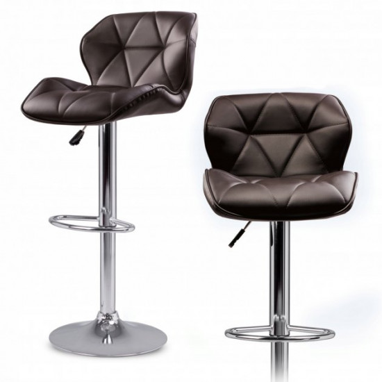 Adjustable bar stool Castel - brown