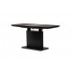 Folding dining table MDF + glass TMM-50-2 Vetro Mebel Matt black