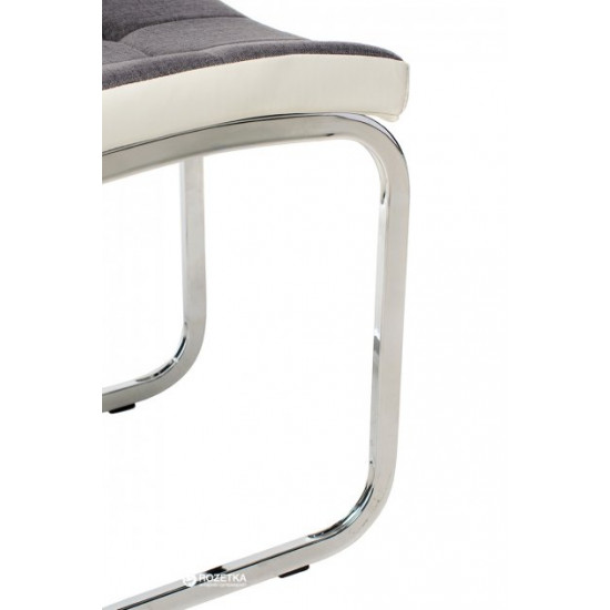 Chair Vetro Mebel S-117-grey-wh gray with white