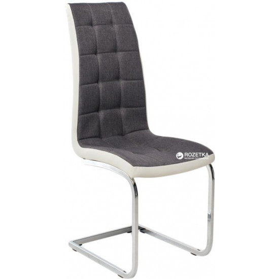 Chair Vetro Mebel S-117-grey-wh gray with white