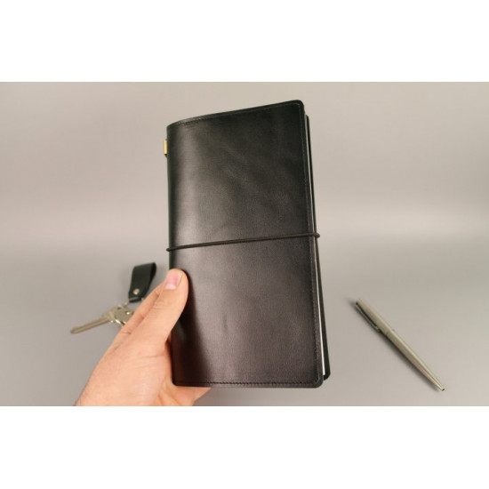 Notepad (black smooth leather)