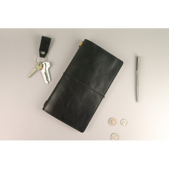 Notepad (black smooth leather)