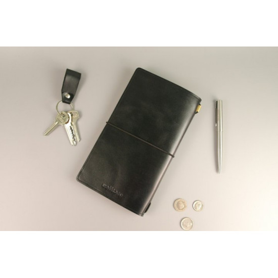 Notepad (black smooth leather)