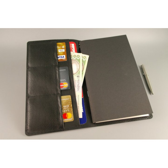 Notepad (black smooth leather)