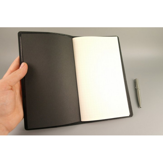 Notepad (black smooth leather)