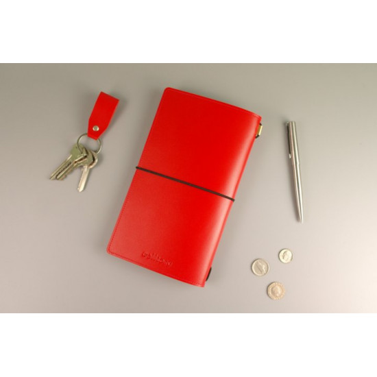 Notepad (red smooth leather)