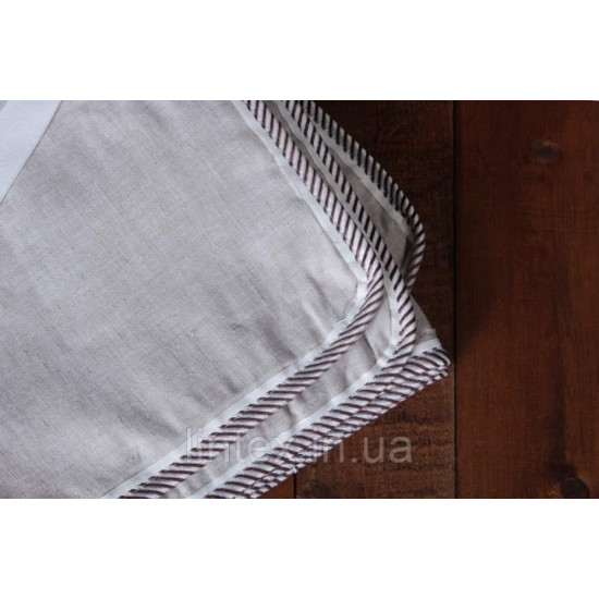 Linen mattress cover (linen fabric) size 180x200 cm, gray