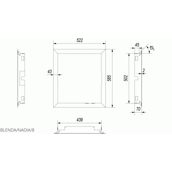 Kratki steel frame for NADIA 8 (standard)