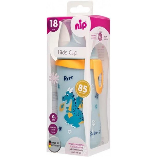 Поильник Nip PP Kids Cup Дракончик, блакитний, 330 мл (35051)