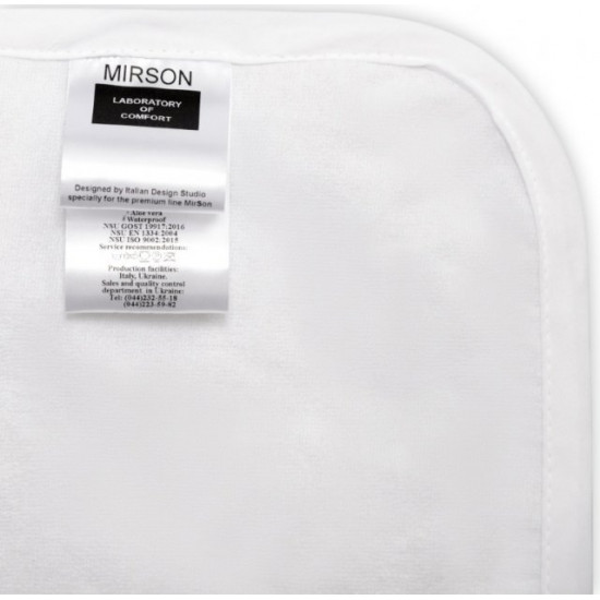 Mattress cover MirSon Terry Waterproof 217 waterproof elastic at corners 60x120 cm (2200000326966)