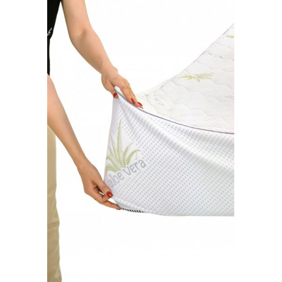 Mattress cover MirSon No. 1040 Alberto Silk Aloe Vera 80x190 cm (2200001505827)