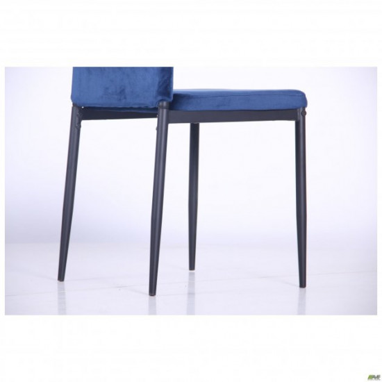 AMF dining chair Alabama black/velor dark blue 546793