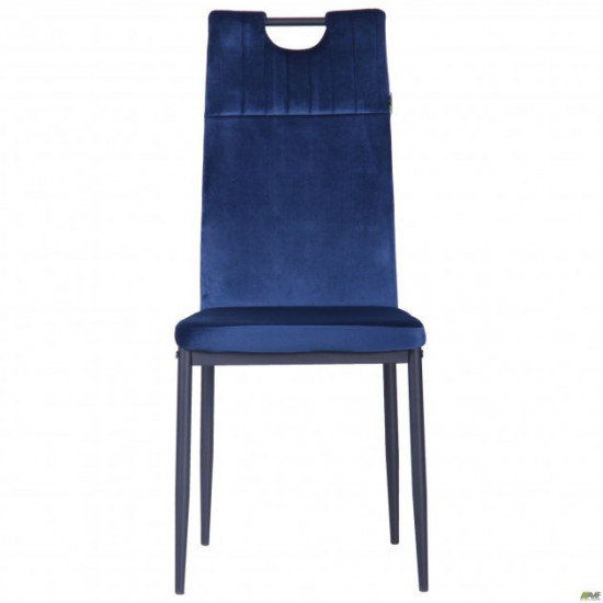 AMF dining chair Alabama black/velor dark blue 546793