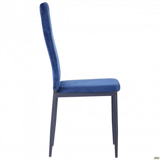 AMF dining chair Alabama black/velor dark blue 546793